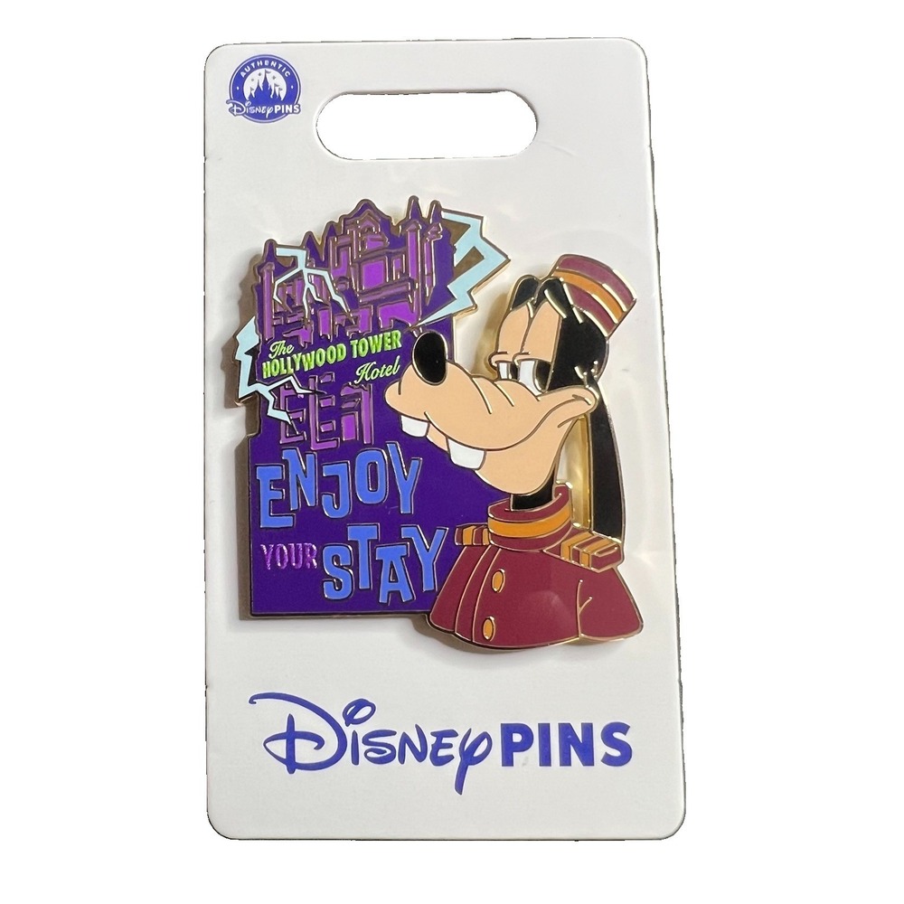 2026 Disney Parks Hollywood Studios Tower Of Terror Bellhop Goofy OE Pin